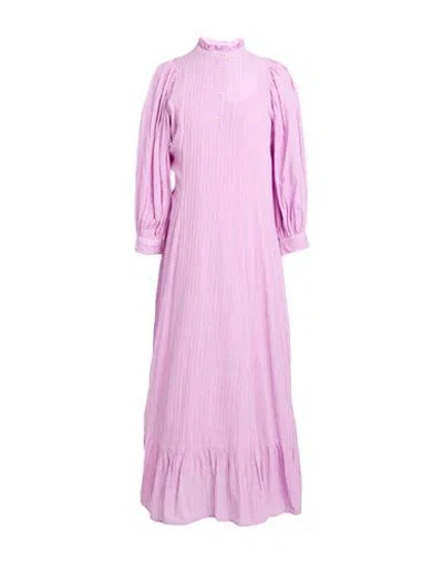 Antik Batik Woman Maxi Dress Lilac Size 10 Cotton In Purple