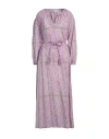 Antik Batik Woman Maxi Dress Lilac Size 10 Cotton In Purple
