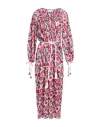 Antik Batik Woman Maxi Dress Mauve Size 10 Cotton In Purple