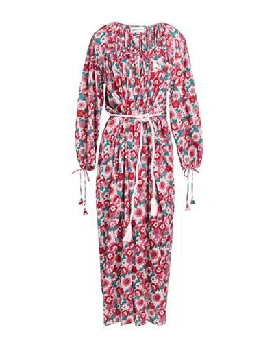 Antik Batik Woman Maxi Dress Mauve Size 10 Cotton In Purple
