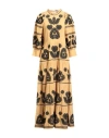 Antik Batik Woman Maxi Dress Mustard Size 10 Cotton In Yellow