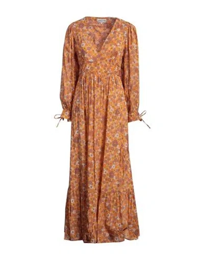 Antik Batik Woman Maxi Dress Orange Size 10 Cotton