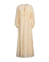 Antik Batik Woman Maxi Dress Pastel Yellow Size 10 Cotton In Yellow