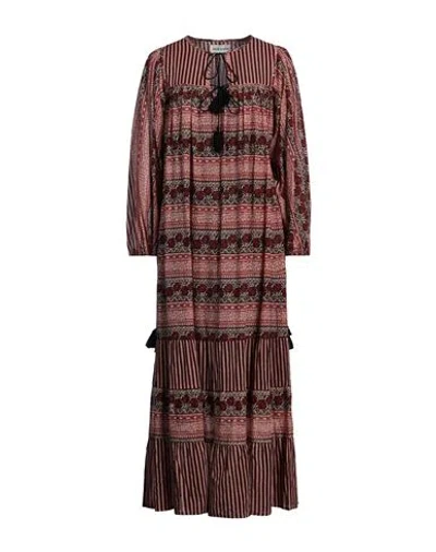 Antik Batik Woman Maxi Dress Red Size 10 Cotton