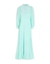 Antik Batik Woman Maxi Dress Turquoise Size 10 Cotton In Blue
