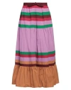 Antik Batik Woman Maxi Skirt Mauve Size 10 Cotton In Purple