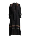 Antik Batik Woman Midi Dress Black Size 10 Cotton