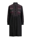 Antik Batik Woman Midi Dress Black Size 10 Cotton