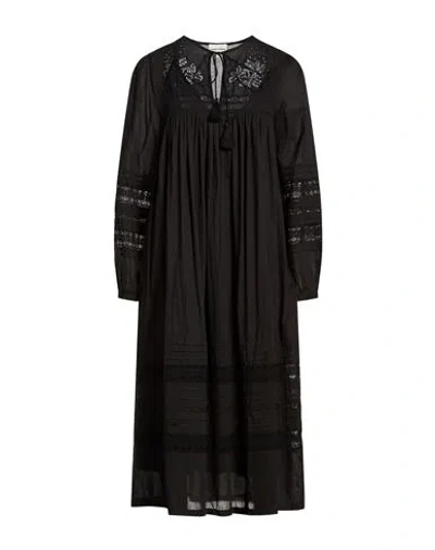 Antik Batik Woman Midi Dress Black Size 10 Cotton