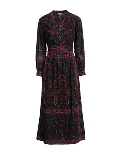Antik Batik Woman Midi Dress Black Size 10 Cotton