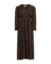 Antik Batik Woman Midi Dress Black Size 10 Viscose In Black