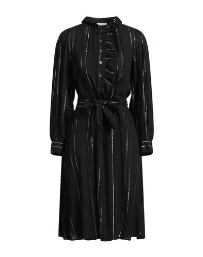 Antik Batik Woman Midi Dress Black Size 10 Viscose, Lurex