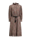 Antik Batik Woman Midi Dress Brick Size 10 Cotton