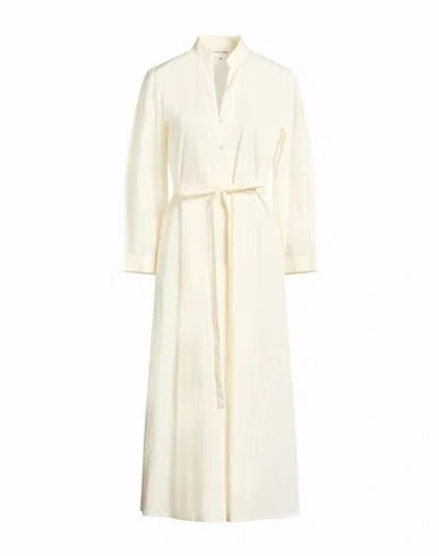 Antik Batik Woman Midi Dress Cream Size 10 Cotton In Neutral