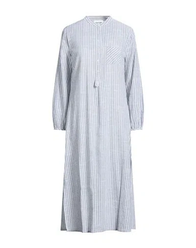 Antik Batik Woman Midi Dress Navy Size 10 Cotton In Blue