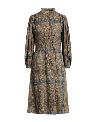 Antik Batik Woman Midi Dress Sand Size L Cotton