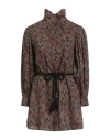 Antik Batik Woman Mini Dress Beige Size 10 Cotton