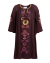 Antik Batik Woman Mini Dress Chocolate Brown Size 10 Cotton
