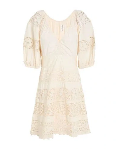 Antik Batik Woman Mini Dress Cream Size 10 Cotton In Neutral