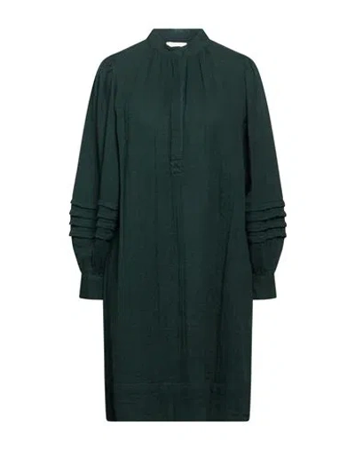 Antik Batik Woman Mini Dress Dark Green Size Xs Cotton In Multi