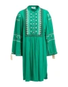 Antik Batik Woman Mini Dress Green Size 10 Cotton