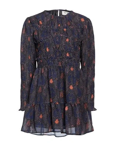 Antik Batik Woman Mini Dress Midnight Blue Size Xs Polyester