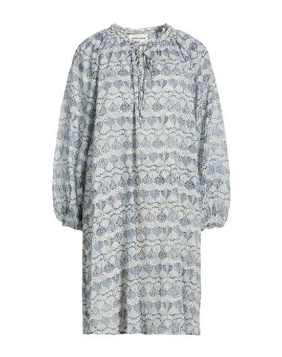 Antik Batik Woman Mini Dress Slate Blue Size 10 Cotton, Viscose