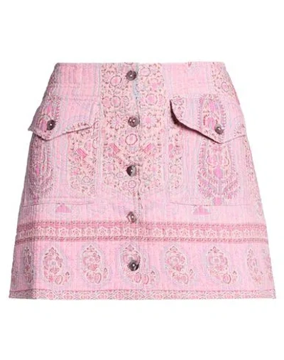 Antik Batik Woman Mini Skirt Pink Size 10 Cotton