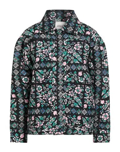 Antik Batik Woman Puffer Black Size 6 Cotton In Blue