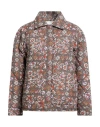 Antik Batik Woman Puffer Khaki Size 6 Cotton In Multi