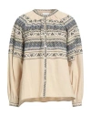 Antik Batik Woman Shirt Beige Size 10 Cotton