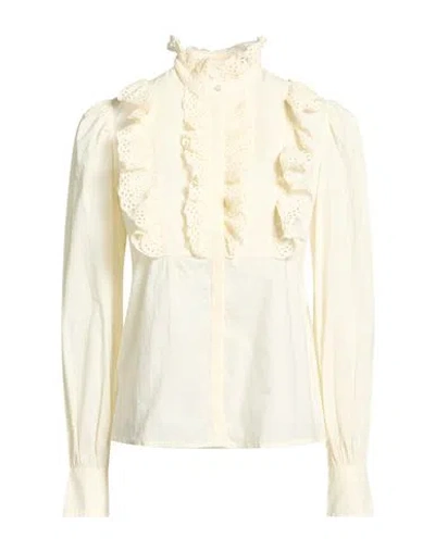 Antik Batik Woman Shirt Ivory Size 10 Cotton In Gray