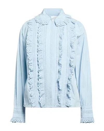 Antik Batik Woman Shirt Light Blue Size 10 Cotton