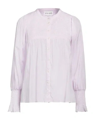 Antik Batik Woman Shirt Lilac Size 10 Cotton In Purple