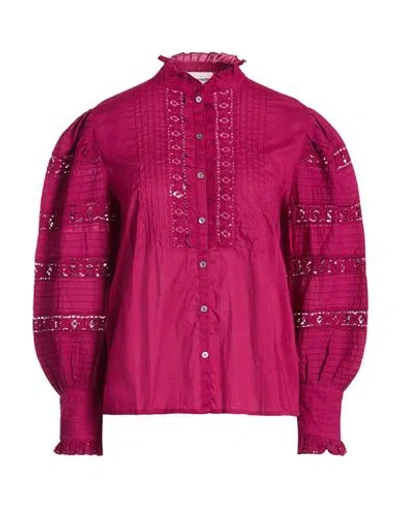 Antik Batik Woman Shirt Mauve Size 10 Cotton In Purple