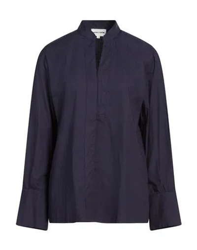 Antik Batik Woman Shirt Navy Size 10 Cotton In Blue