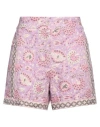 Antik Batik Woman Shorts & Bermuda Shorts Lilac Size 10 Cotton In Purple