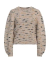 Antik Batik Woman Sweater Beige Size 10 Baby Alpaca Wool, Polyamide, Merino Wool In Beige