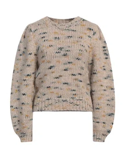 Antik Batik Woman Sweater Beige Size 10 Baby Alpaca Wool, Polyamide, Merino Wool