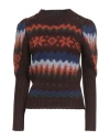 Antik Batik Woman Sweater Chocolate Brown Size 8 Merino Wool, Alpaca Wool