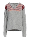 Antik Batik Woman Sweater Grey Size 6 Alpaca Wool, Polyamide In Grey