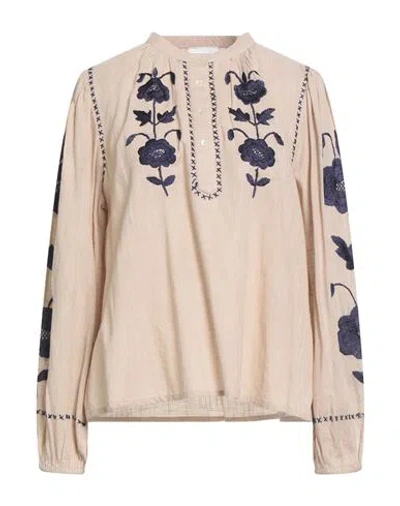 Antik Batik Woman Top Beige Size 10 Cotton In Multi
