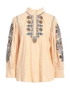 Antik Batik Woman Top Beige Size 10 Cotton In Beige