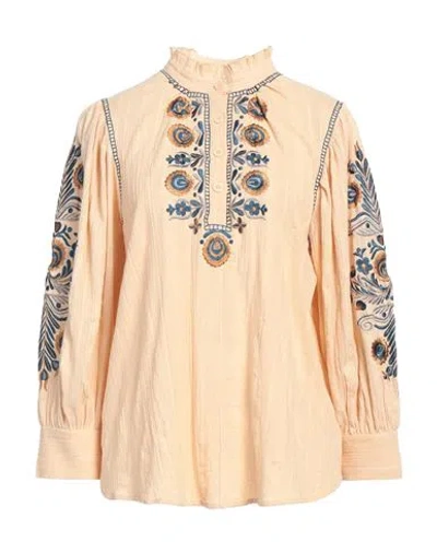 Antik Batik Woman Top Beige Size 10 Cotton