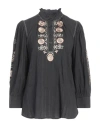 Antik Batik Woman Top Black Size 10 Cotton