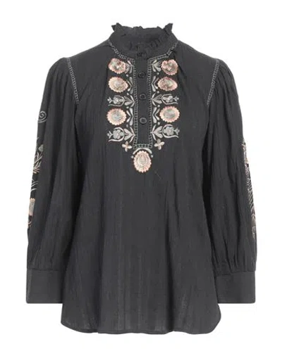 Antik Batik Woman Top Black Size 10 Cotton