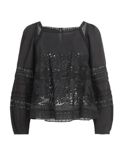 Antik Batik Woman Top Black Size 8 Cotton