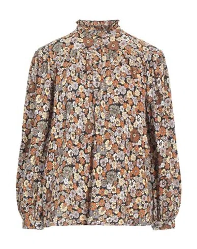 Antik Batik Woman Top Camel Size 10 Cotton In Beige