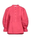 Antik Batik Woman Top Coral Size 10 Cotton In Red