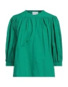 Antik Batik Woman Top Emerald Green Size 10 Cotton In Green